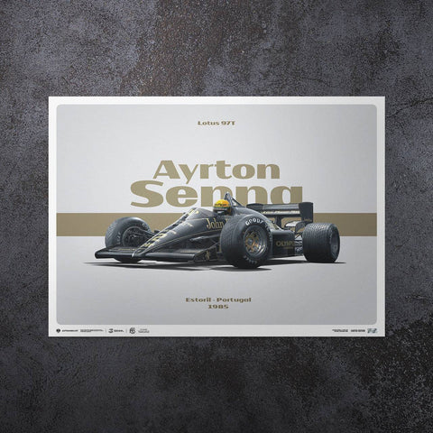Lotus 97T - Ayrton Senna - Tribute - Estoril - 1985 Poster