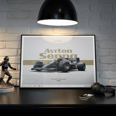 Lotus 97T - Ayrton Senna - Tribute - Estoril - 1985 Poster