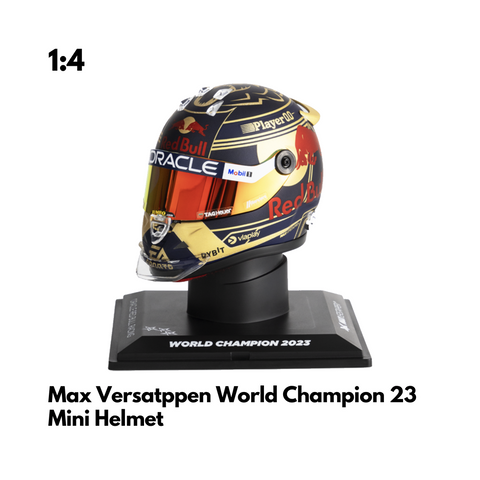 Max Verstappen World Champion 2023 Mini - Schuberth Helmet 1:4 Model Helmet