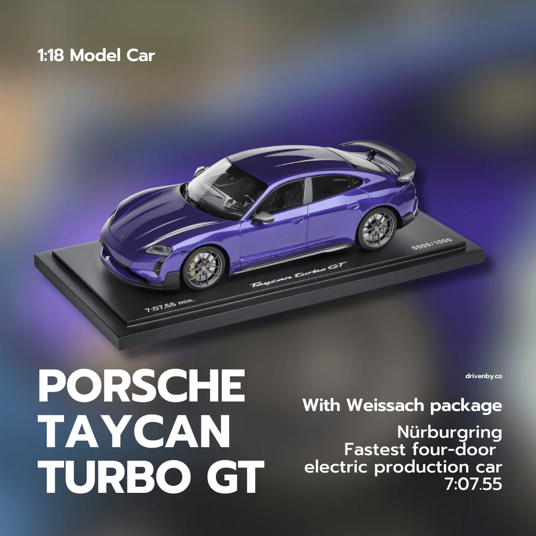 Porsche - Taycan Turbo GT (J1 PA) Weissach Package 2024 Con Vetrina Limited Edition - 1/18 Spark Model Car