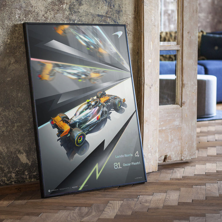 McLaren Formula 1 Team Chrome Livery – British Grand Prix 2025 | Official Automobilist Poster