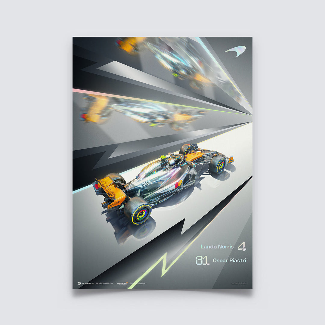 McLaren Formula 1 Team Chrome Livery – British Grand Prix 2025 | Official Automobilist Poster