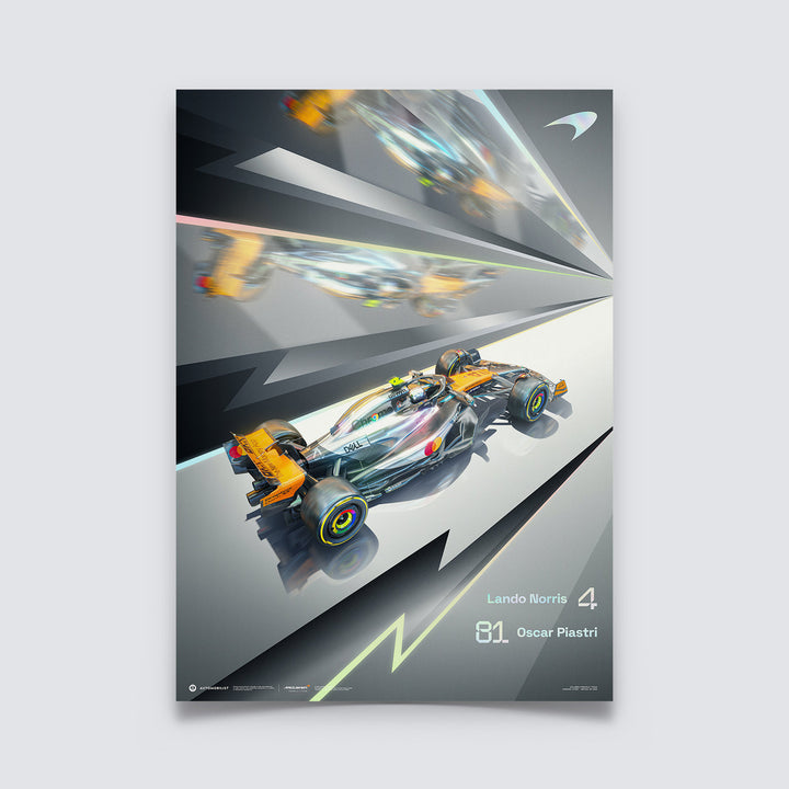 McLaren Formula 1 Team Chrome Livery – British Grand Prix 2025 | Official Automobilist Poster
