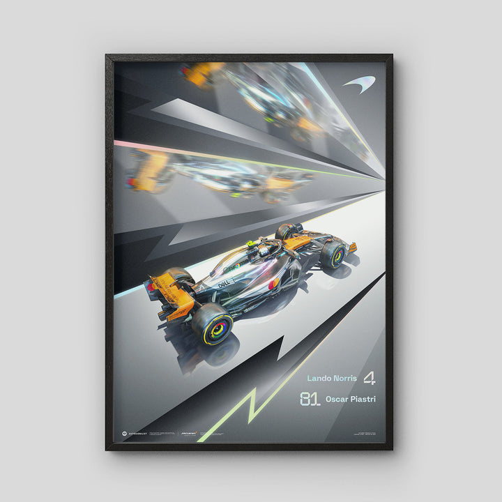McLaren Formula 1 Team Chrome Livery – British Grand Prix 2025 | Official Automobilist Poster