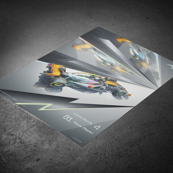 McLaren Formula 1 Team Chrome Livery – British Grand Prix 2025 | Official Automobilist Poster