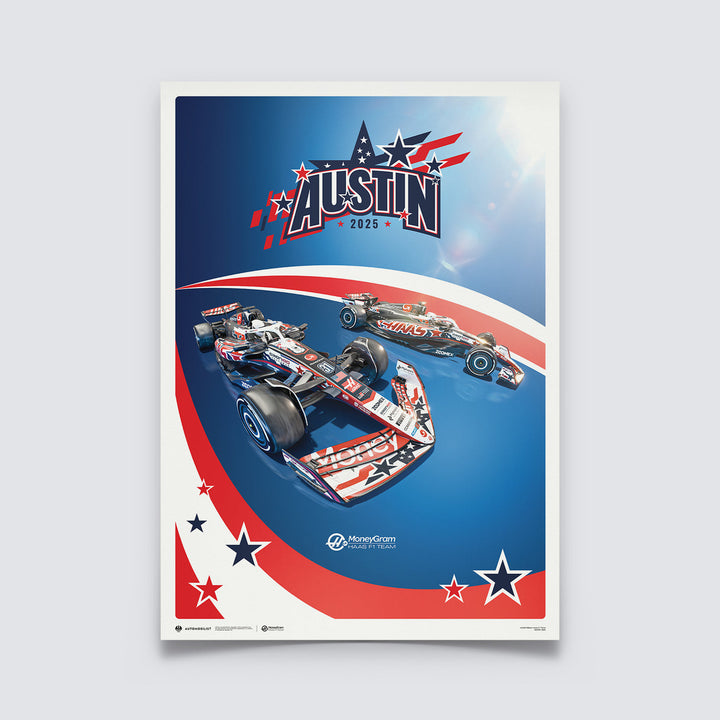 MoneyGram Haas F1® Team | Austin 2025 | Automobilist Official Poster