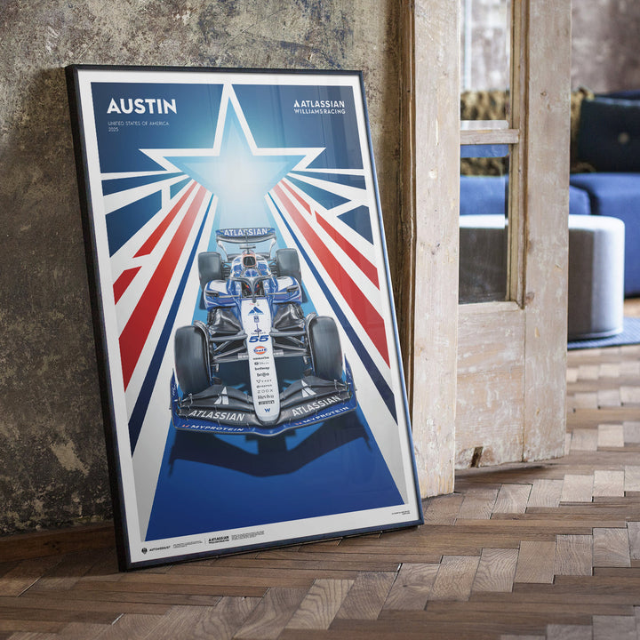 Atlassian Williams Racing | FORMULA 1 UNITED STATES GRAND PRIX 2025 | Automobilist Official Poster