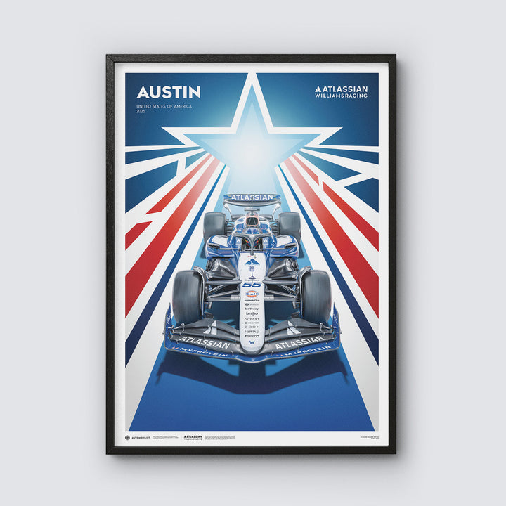 Atlassian Williams Racing | FORMULA 1 UNITED STATES GRAND PRIX 2025 | Automobilist Official Poster