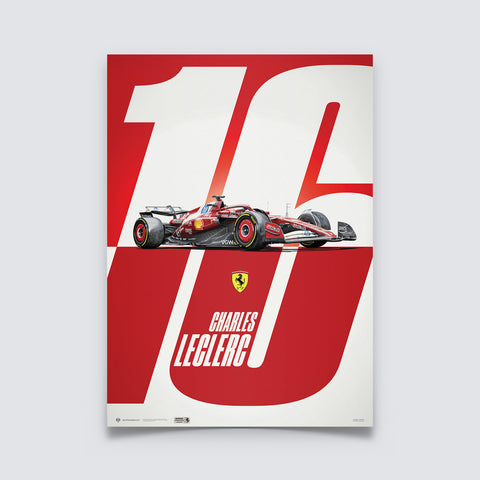 Charles Leclerc | Ferrari SF-25 | Homage to Monaco | Automobilist Poster