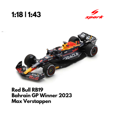 Red Bull Racing RB19 - 2023 F1 Model Car - Max Verstappen Bahrain GP 2023 Winner - Spark Model