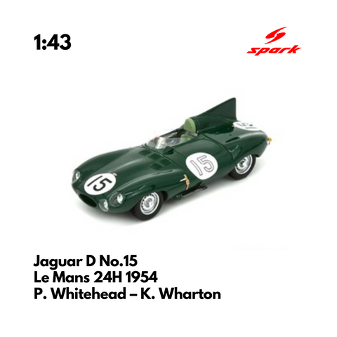 Jaguar D No.15 Le Mans 24H 1954 - 1:43 Spark Model Car