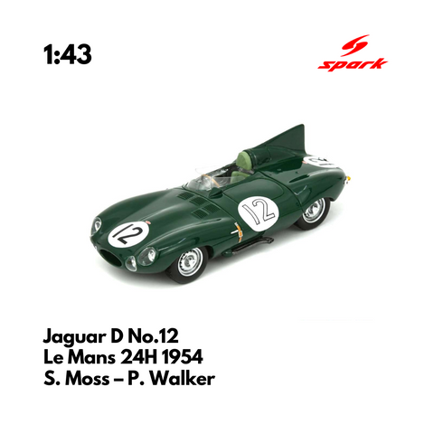 Jaguar D No.12 Le Mans 24H 1954 - 1:43 Spark Model Car