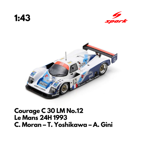 Courage C 30 LM No.12 Le Mans 24H 1993 - 1:43 Spark Model Car