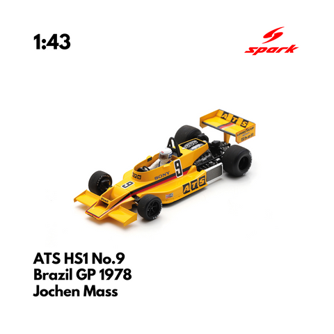 ATS HS1 No.9 Brazil GP 1978 Jochen Mass - 1:43 Spark Heritage Model Car