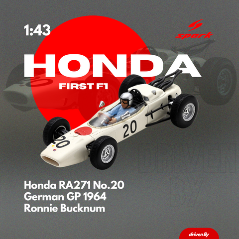 Honda RA271 No.20 German GP 1964 Ronnie Bucknum - 1:43 Spark Heritage Model Car