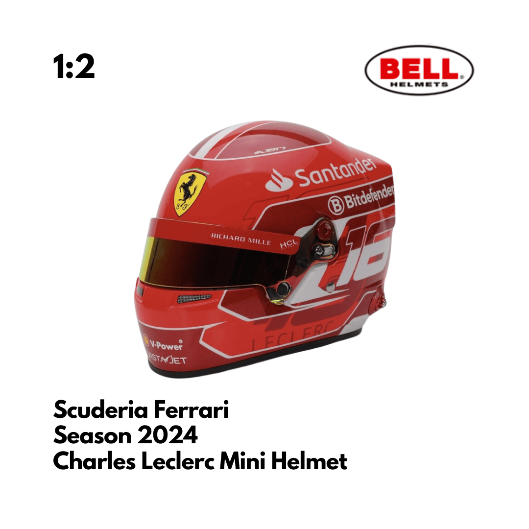 Charles Leclerc 2024 Scuderia Ferrari Helmet - BELL 1:2 Mini Model Helmet
