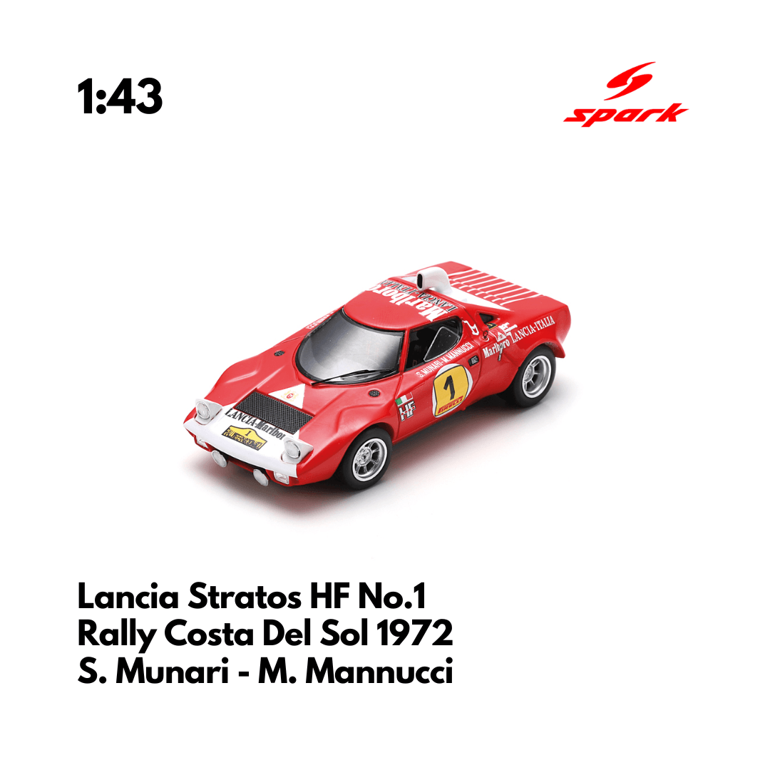 Lancia Stratos HF No.1 Rally Costa Del Sol 1972 - 1/43 Heritage Spark Model Car (Copy)