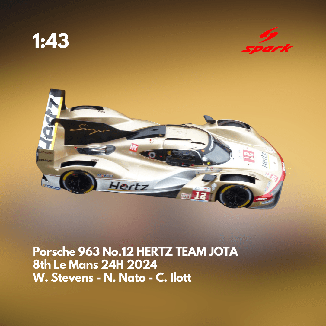 Porsche 963 No.12 HERTZ TEAM JOTA 24H Le Mans 2024 - Spark Model Car