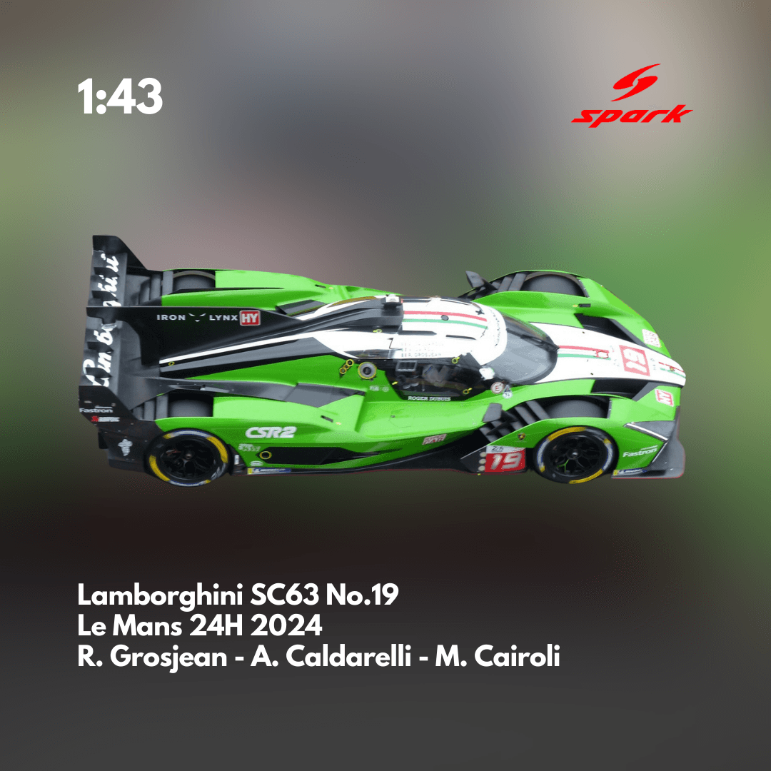 Lamborghini SC63 No.19 LAMBORGHINI IRON LYNX 24H Le Mans 2024 - Spark Model Car