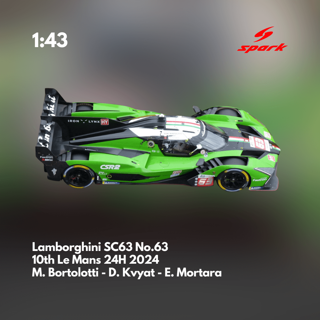 Lamborghini SC63 No.63 LAMBORGHINI IRON LYNX 24H Le Mans 2024 - Spark Model Car