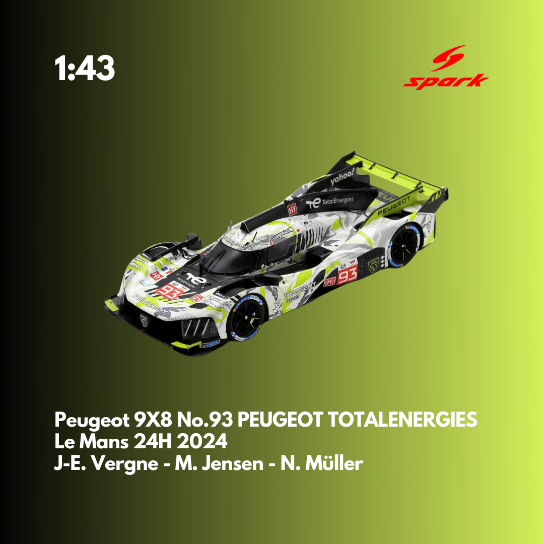 Peugeot 9X8 No.93 PEUGEOT TOTALENERGIES 24H Le Mans 2024 - Spark Model Car