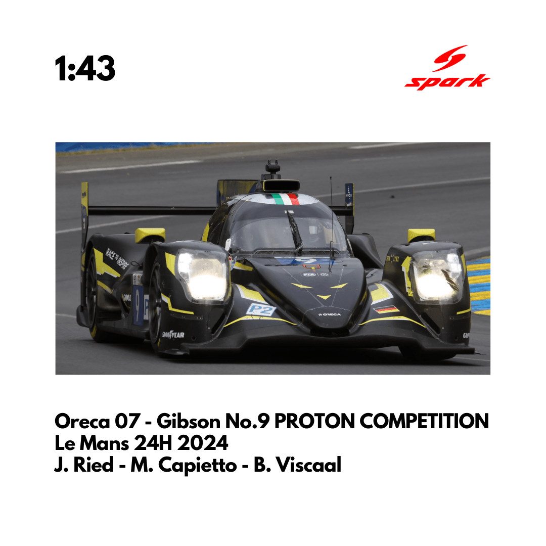 Oreca 07 - Gibson No.9 PROTON COMPETITION 24H Le Mans 2024 - Spark Model Car