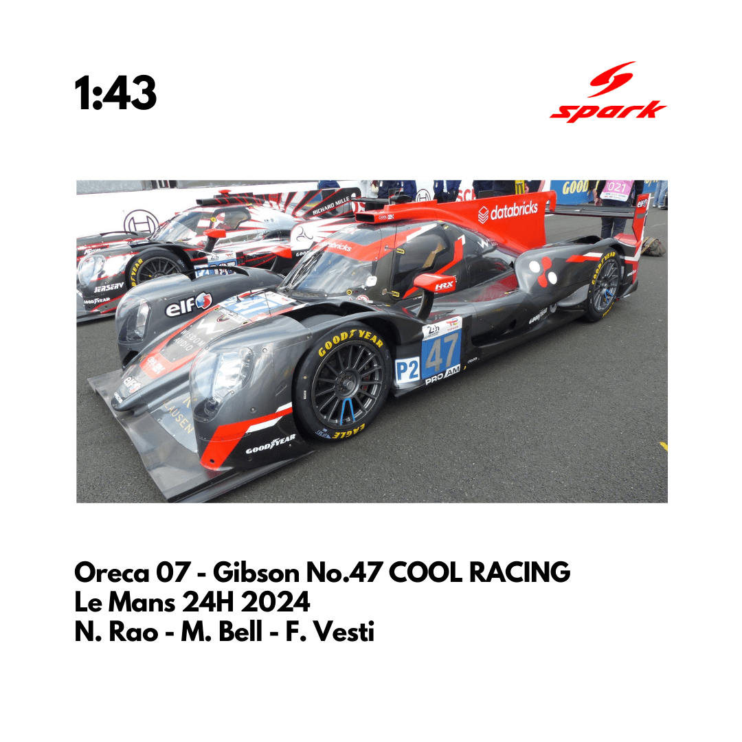 Oreca 07 - Gibson No.47 COOL RACING 24H Le Mans 2024 - Spark Model Car
