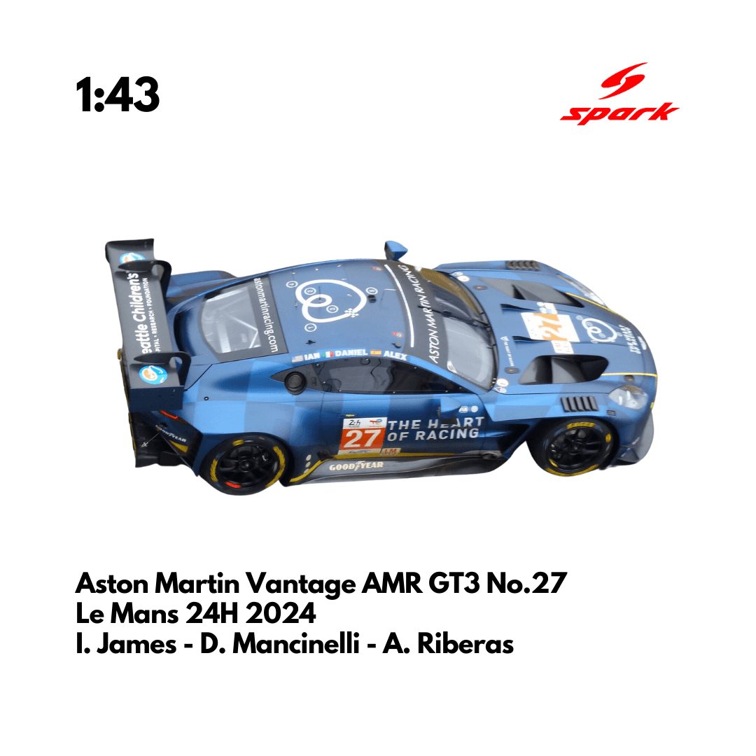 Aston Martin Vantage AMR GT3 No.27 HEART OF RACING TEAM 24H Le Mans 2024- Spark Model Car