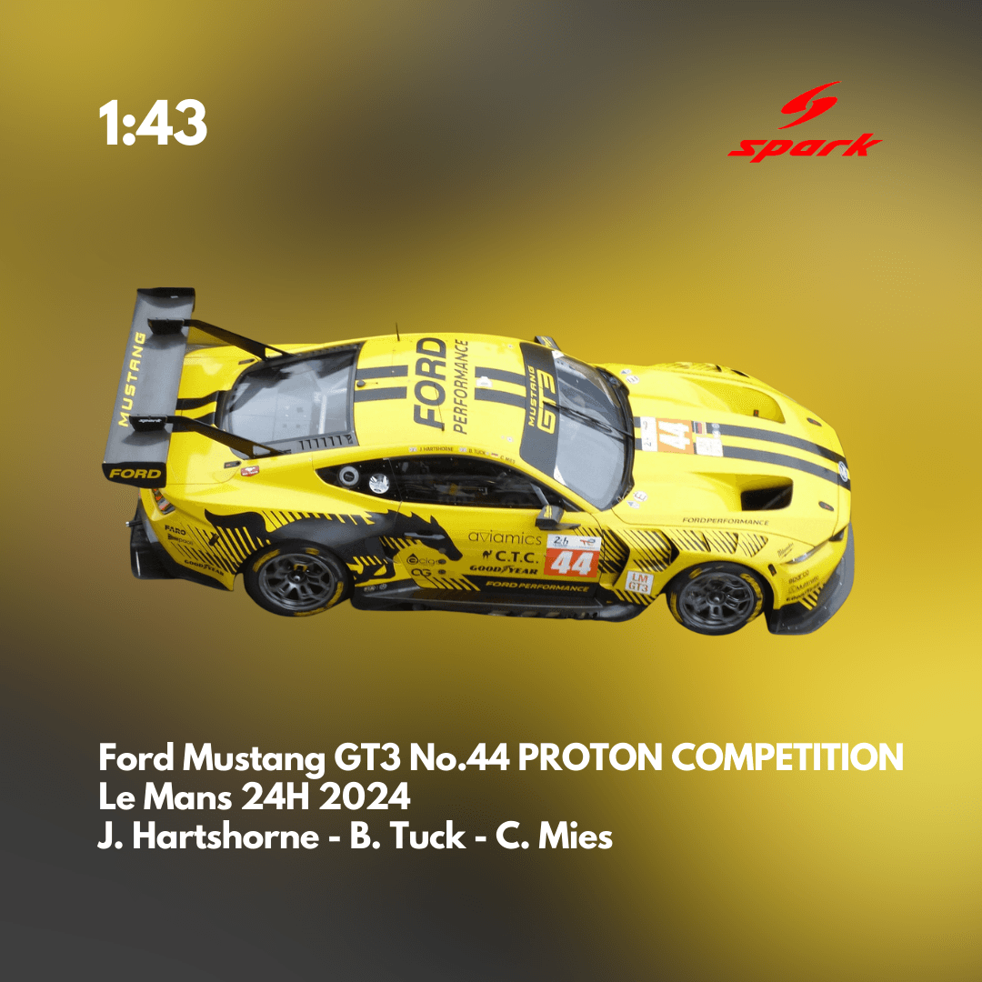 Ford Mustang GT3 No.44 PROTON COMPETITION 24H Le Mans 2024 - Spark Model Car