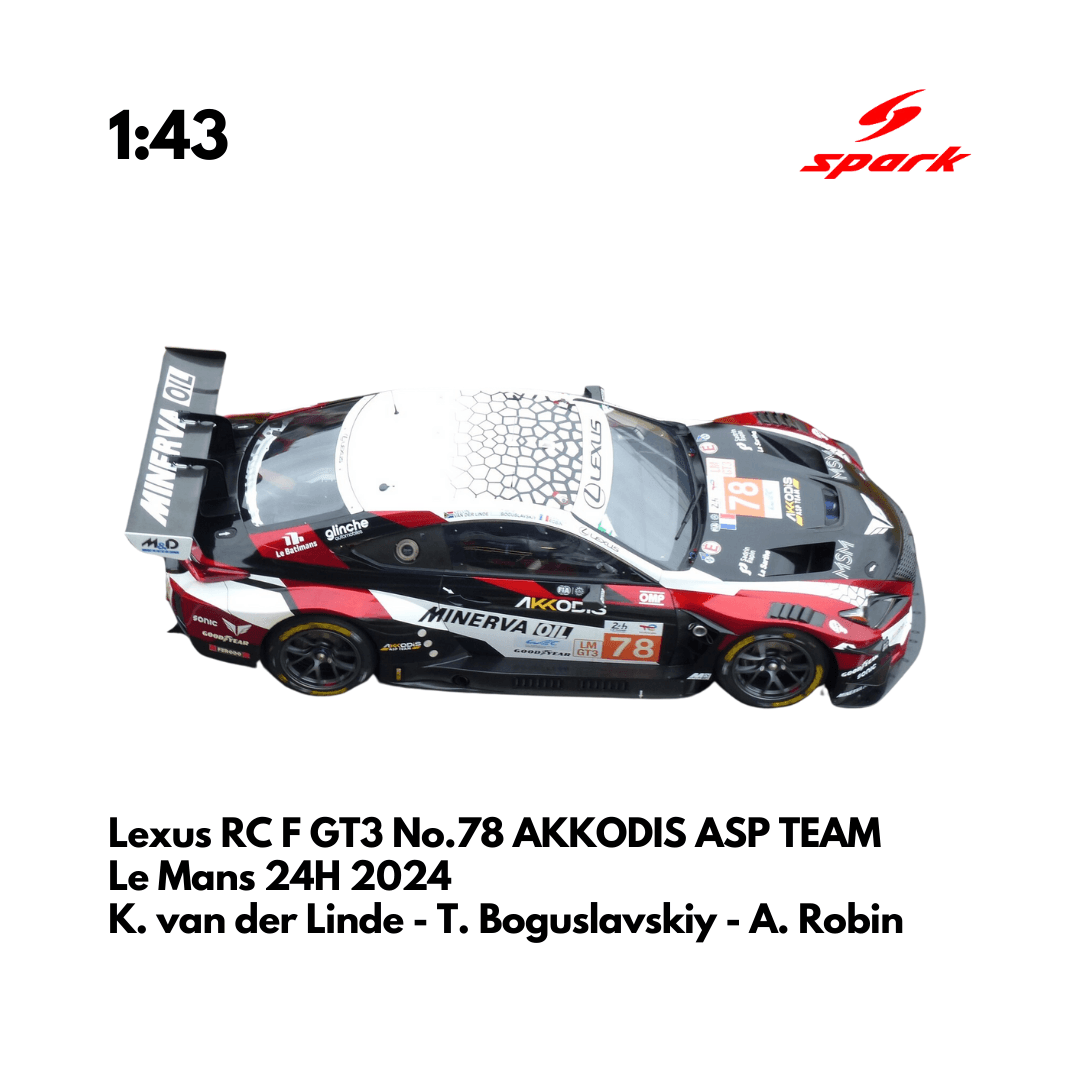 Lexus RC F GT3 No.78 AKKODIS ASP TEAM 24H Le Mans 2024 - Spark Model Car
