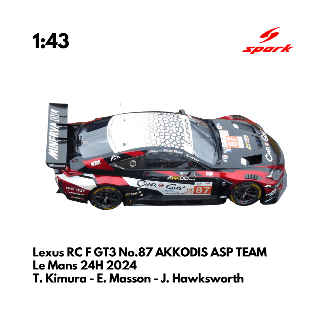 Lexus RC F GT3 No.87 AKKODIS ASP TEAM 24H Le Mans 2024 - Spark Model Car