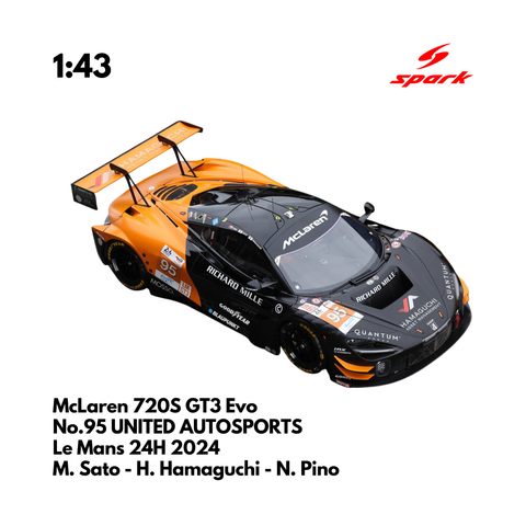 McLaren 720S GT3 Evo No.95 UNITED AUTOSPORTS 24H Le Mans 2024 - Spark Model Car