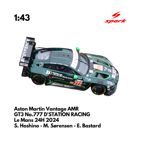 Aston Martin Vantage AMR GT3 No.777 D'STATION RACING 24H Le Mans 2024 - Spark Model Car