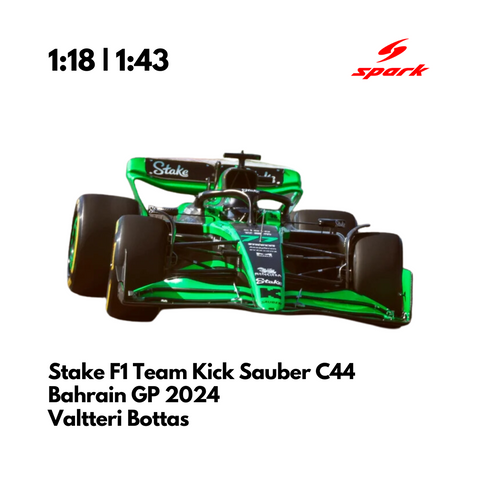 Stake F1 Kick Sauber C44 - Bahrain GP 2024 Valtteri Bottas Model Car - Spark Model