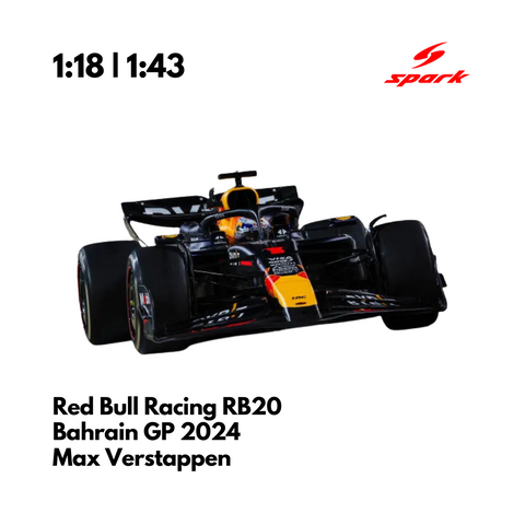 Red Bull Racing RB20 - Bahrain GP 2024 Max Verstappen Winner Model Car - Spark Model