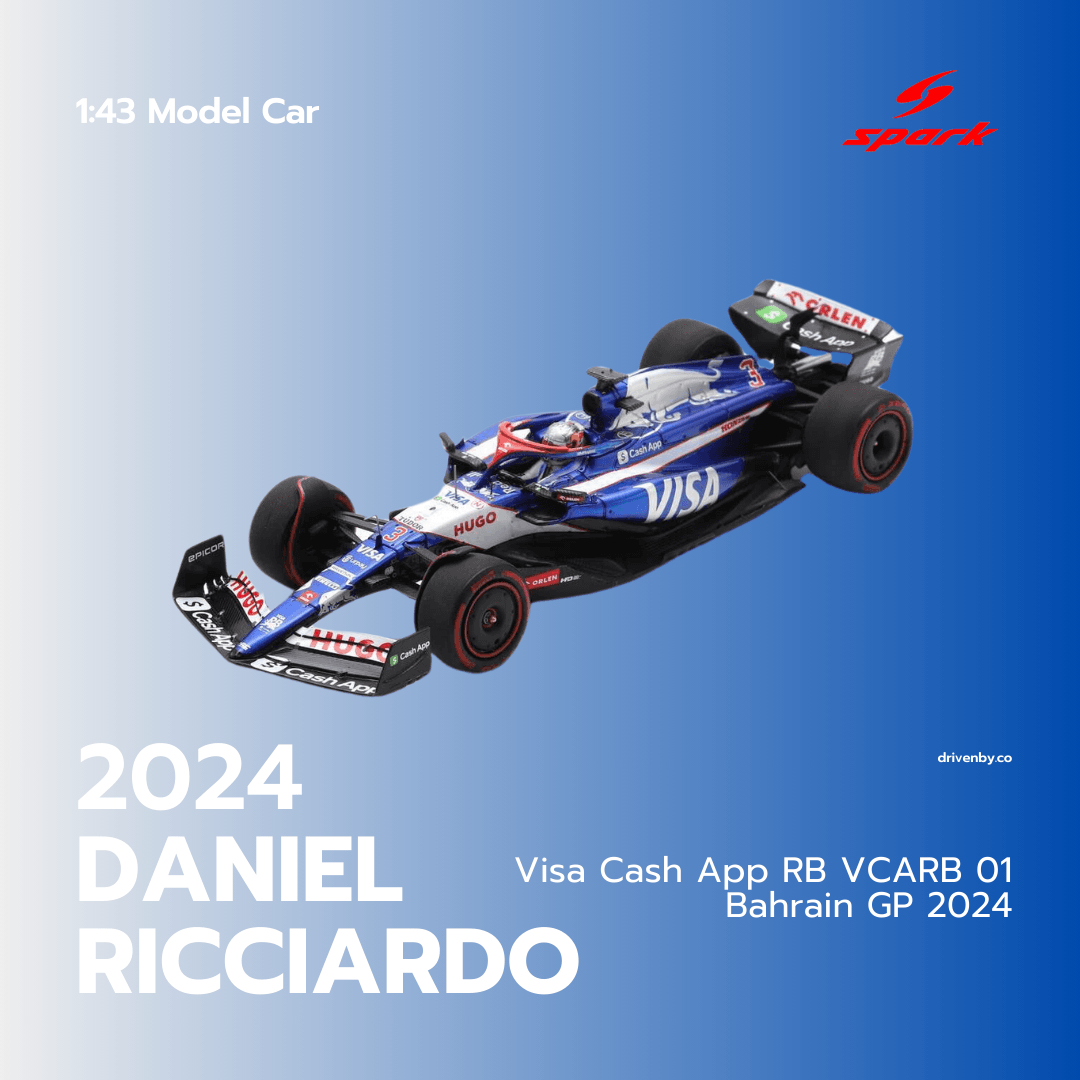 Visa Cash App RB VCARB 01 - Bahrain GP 2024 Daniel Ricciardo Model Car - Spark Model