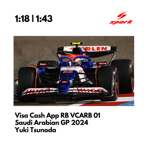 Visa Cash App RB VCARB 01 - Saudi Arabian GP 2024 Yuki Tsunoda Model Car - Spark Model