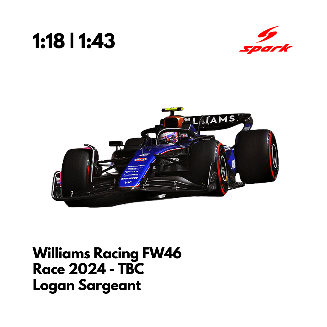 Wiliams Racing FW46 - Season 2024 Logan Sargeant Model Car - Spark Model
