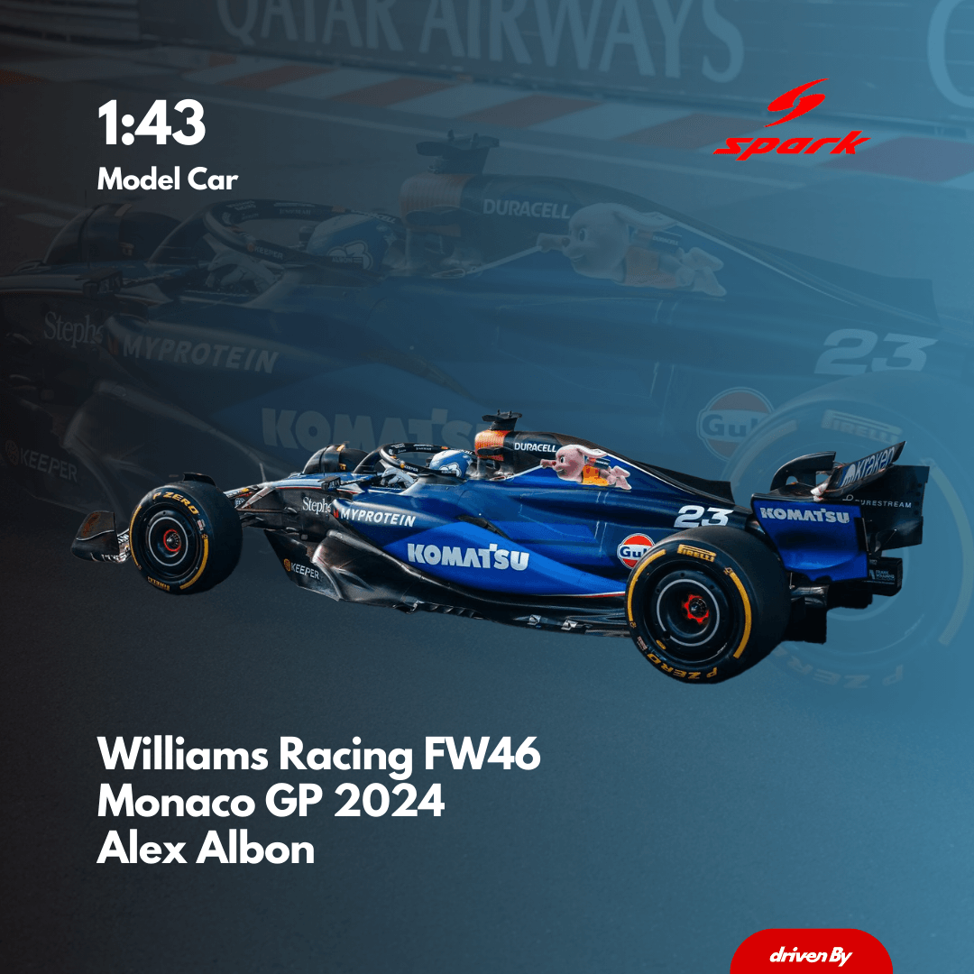 Alex Albon Monaco GP 2024 Williams Racing FW46 9th Model Car - Spark Model