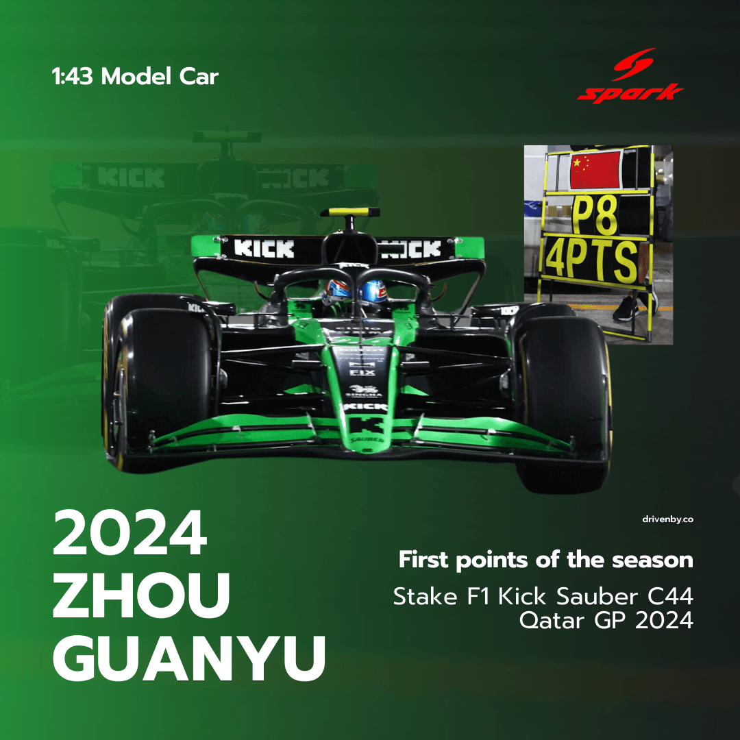 Zhou Guanyu Qatar GP 2024 Stake F1 Team C44 Model Car - Spark Model
