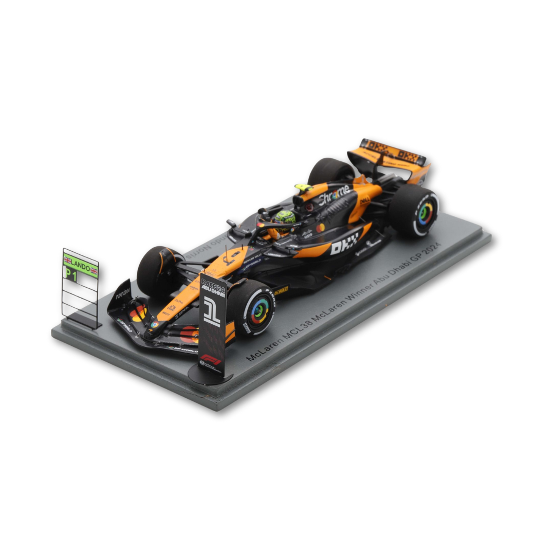 Lando Norris Abu Dhabi GP 2024 Winner McLaren MCL38 Model Car - Spark Model
