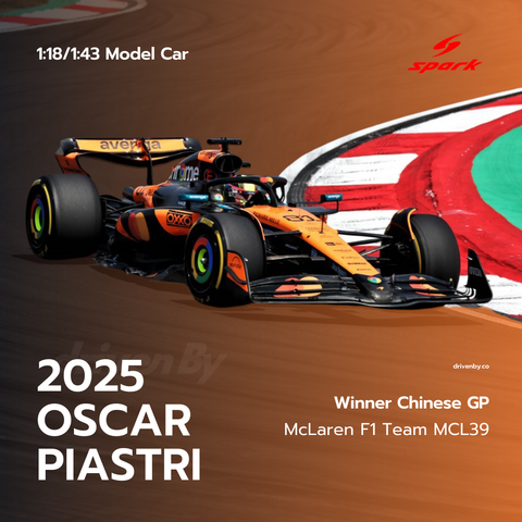 Oscar Piastri – Chinese GP 2025 Winner McLaren F1 Team MCL39 Model Car - Spark Model
