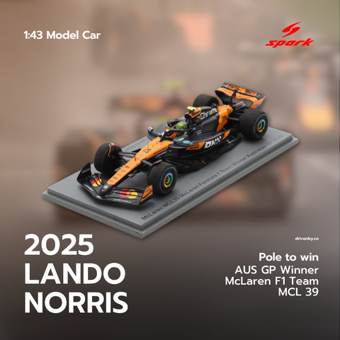Lando Norris - Australian GP 2025 Winner McLaren MCL39 Model Car - Spark Model