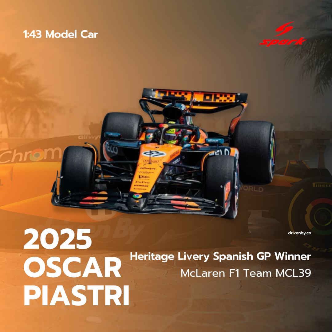 Oscar Piastri – McLaren MCL39 Spanish GP 2025 Winner Special Livery Model Car - Spark Model