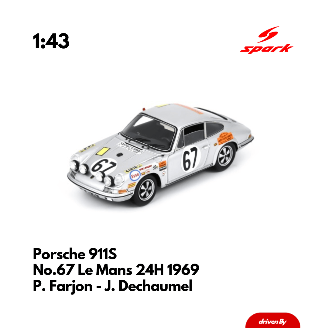 Porsche 911S No.67 Le Mans 24H 1969 - Heritage Spark Model Car