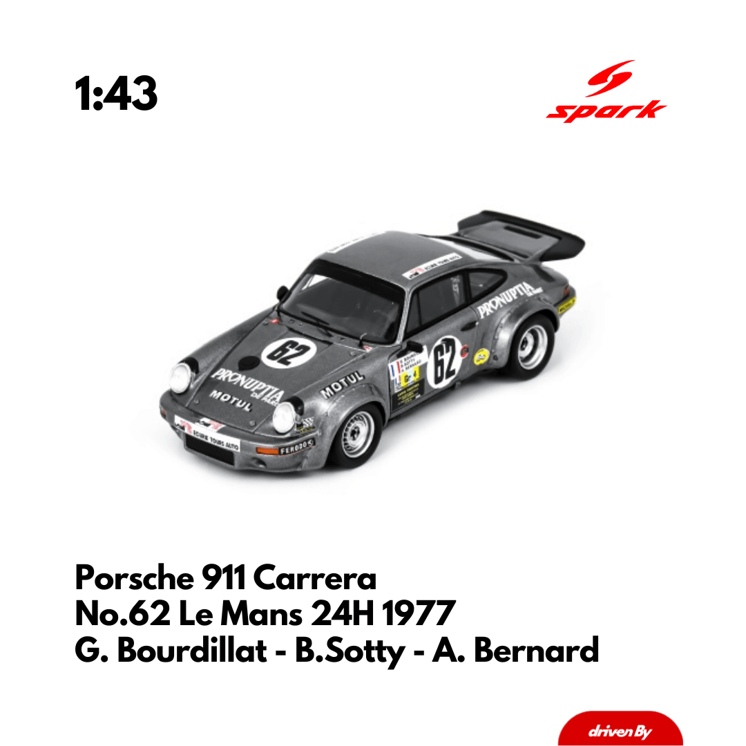 Porsche 911 Carrera No.62 Le Mans 24H 1977 - Heritage Spark Model Car