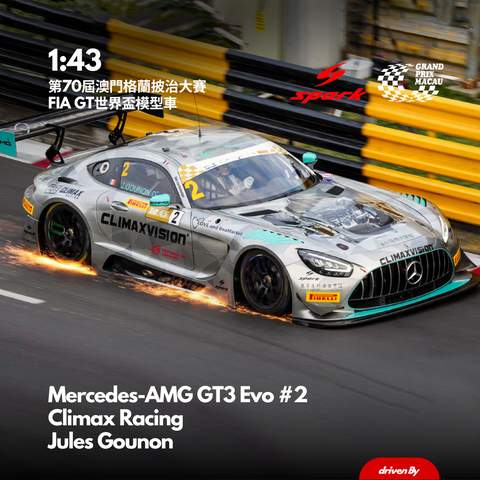 Mercedes-AMG GT3 Evo #2 Climax Racing Jules Gounon FIA GT World Cup 2023 - 1:43 Spark Model Car