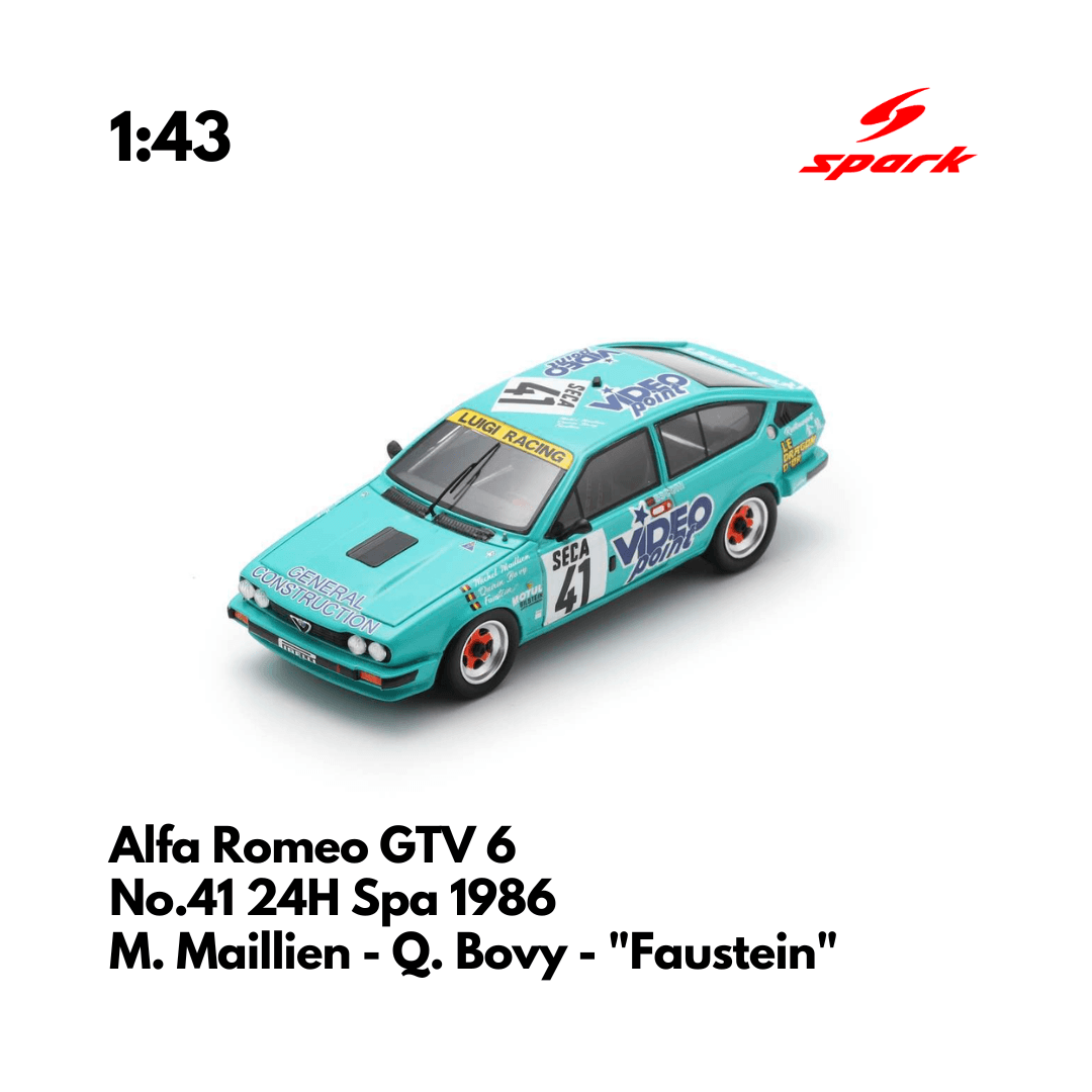 Alfa Romeo GTV 6 No.41 24H Spa 1986 - 1:43 Spark Model Car