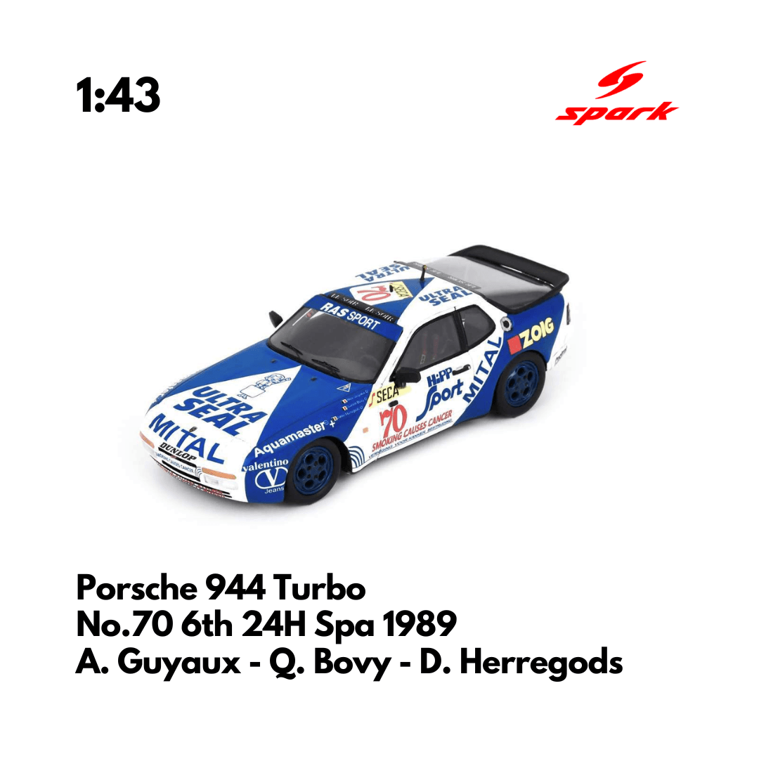 Porsche 944 Turbo No.70 6th 24H Spa 1989 - 1:43 Spark Model Car