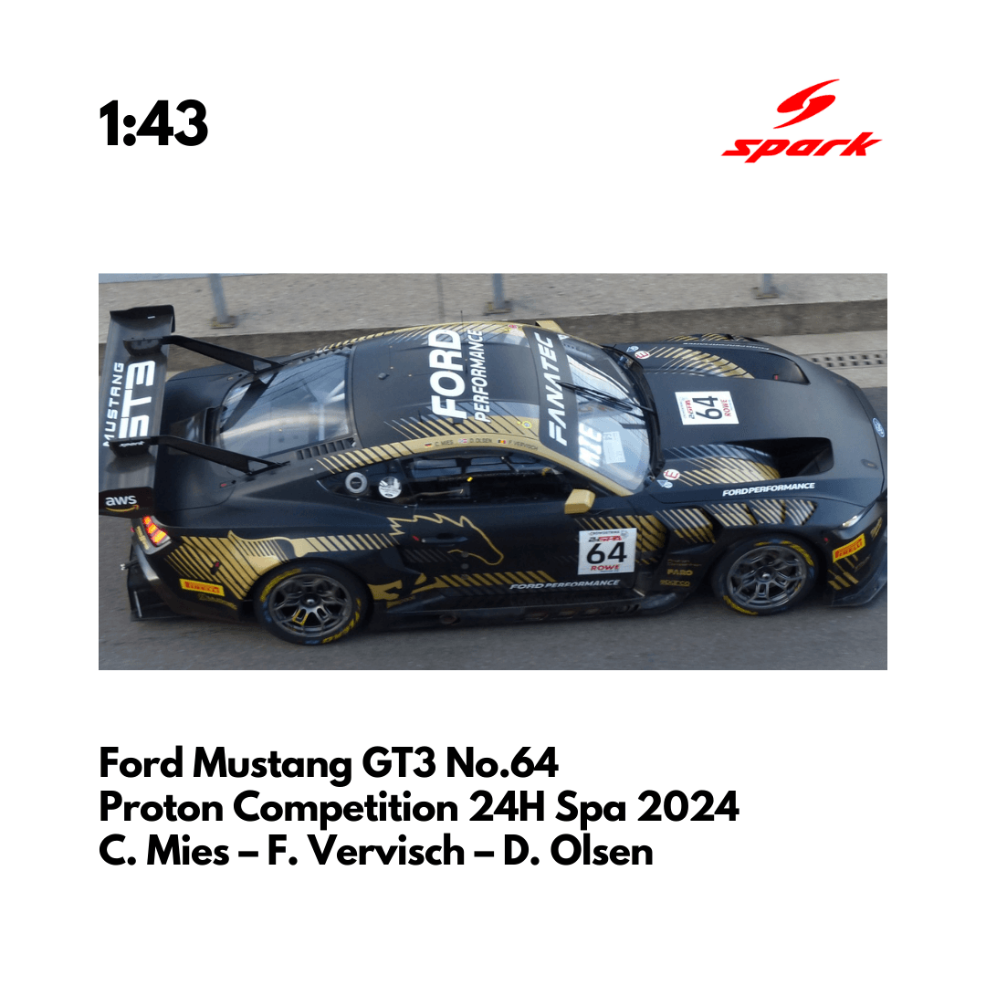 Ford Mustang GT3 No.64 Proton Competition 24H Spa 2024 - Spark Model Car